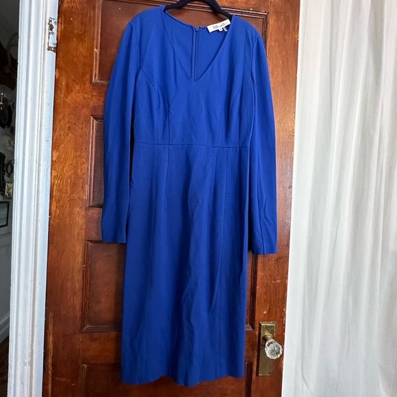 Diane von Furstenberg Milena Blue Sheath Dress - Picture 3 of 11